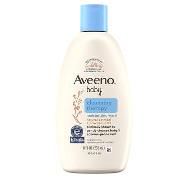 Aveeno Baby Moisturizing Wash, Cleansing Therapy 8 Fl Oz