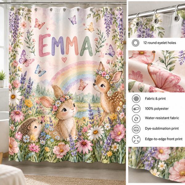 Fabric details: 100% polyester, water-resistant, dye-sublimation print, 12 round eyelet holes