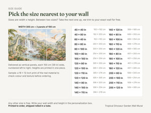 Watercolor Tropical Dinosaur Garden Wall Mural, image 5