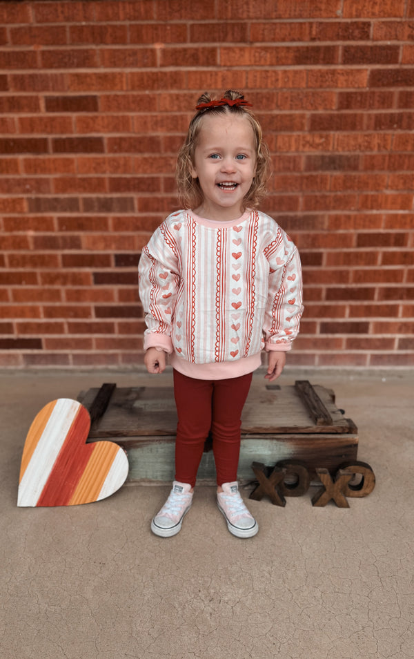 Laced with Love Crewneck Sweatshirt for babies, stylish and cozy, shown from angle 11.