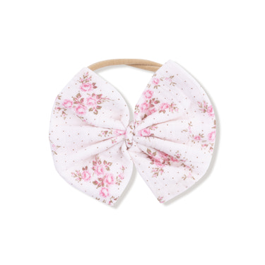 Belle Rosette Dot - Big Bow on Soft Headband