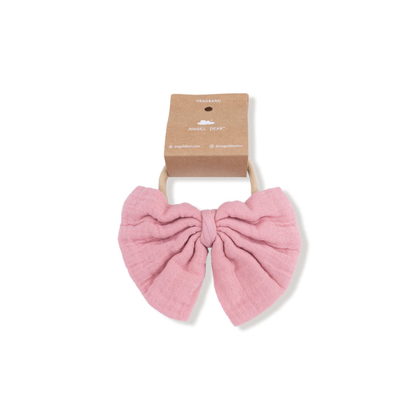 Rose Elegance - Big Bow on Soft Headband