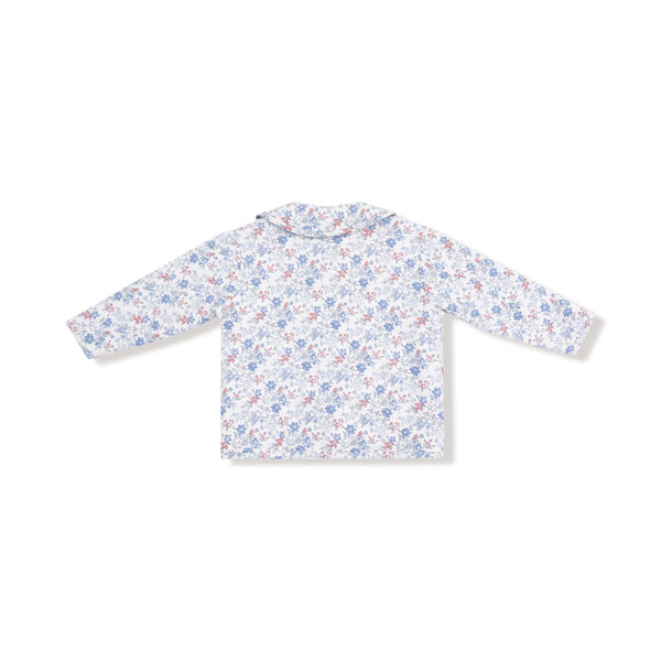 Country Girl Floral - Quilted Jacket with Peter Pan Collar