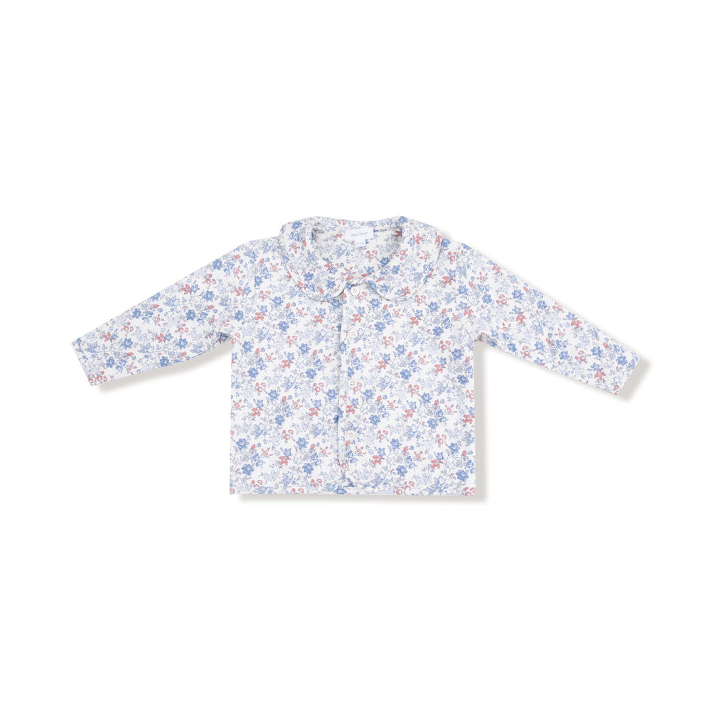 Country Girl Floral Quilted Jacket with Peter Pan Collar for babies, perfect for stylish warmth and comfort.
