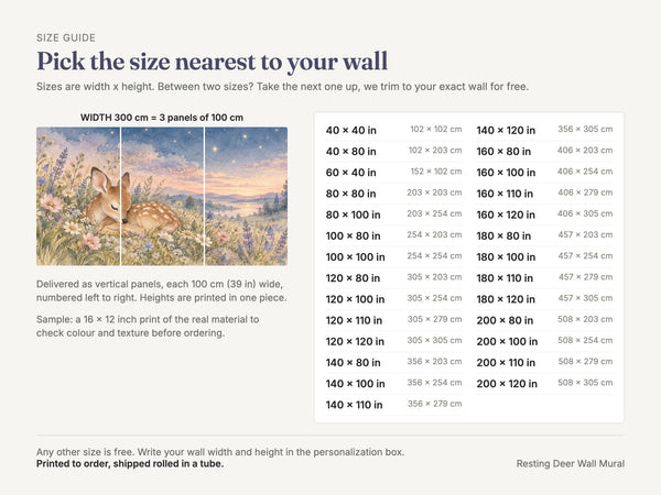 Watercolor Resting Deer Wall Mural, image 5