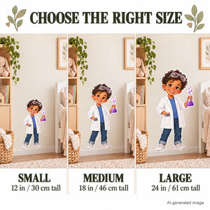 Personalized Scientist Wall Decal from Photo, Dream Job Sticker, image 16