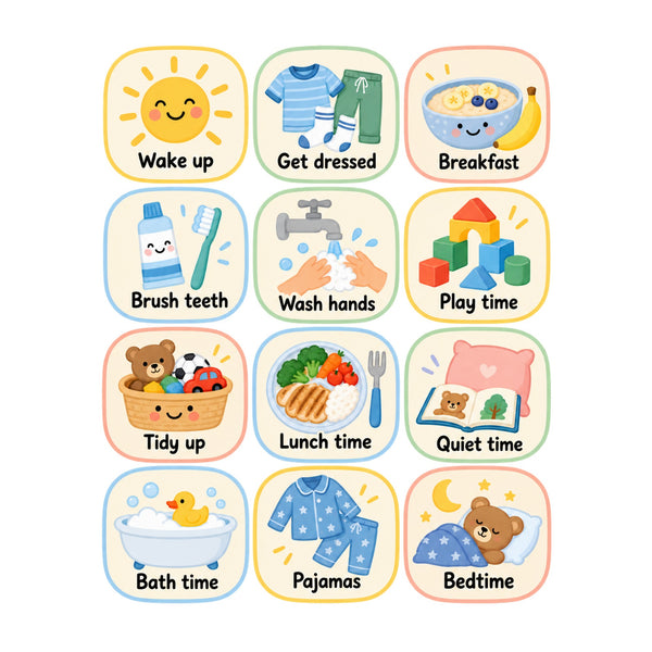 Rainbow Daily Routine Wall Decals, Set of 12, image 2