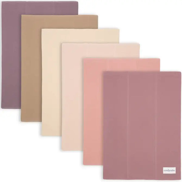 Cotton Burp Cloths in Multi-Girl