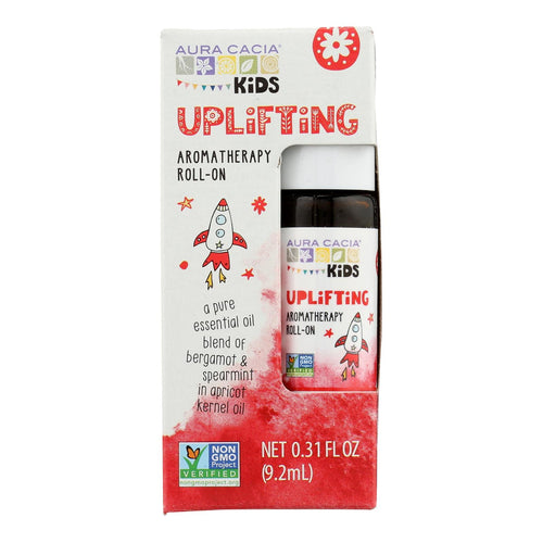 Aura Cacia Uplifting Essential Oil Roll-On for Kids, 0.31 Fl Oz - soothing and uplifting essential oil blend for children.