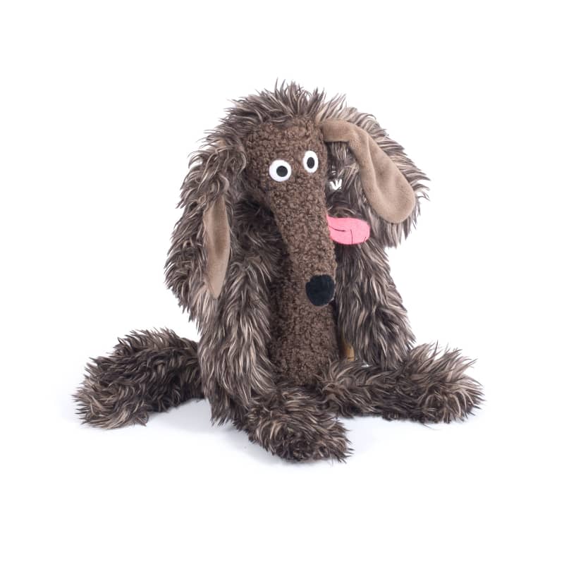 "Medium Dumpster The Dog plush toy by Moulin Roty - soft, cuddly stuffed animal for babies and toddlers."