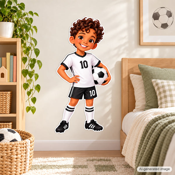 Personalized Soccer Player Wall Decal from Photo, Dream Job Sticker, image 6