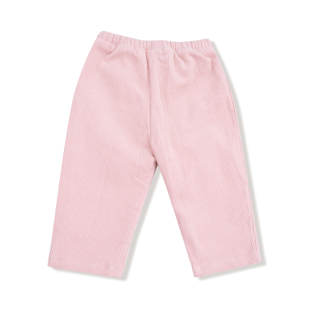 Veiled Pink - Cord Paperbag Pant with Bamboo Lining
