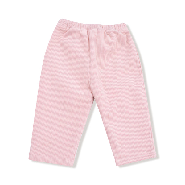 Veiled Pink - Cord Paperbag Pant with Bamboo Lining