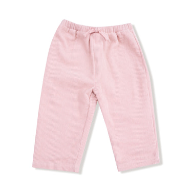 Veiled Pink - Cord Paperbag Pant with Bamboo Lining