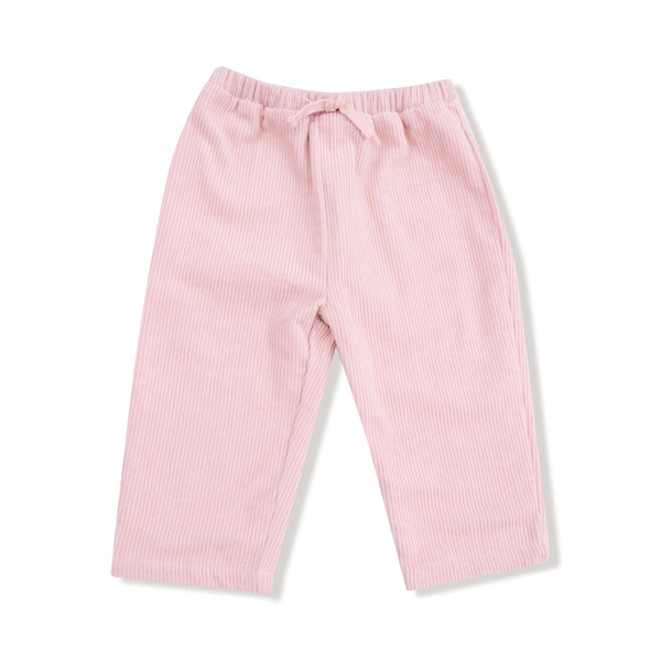 Veiled Pink - Cord Paperbag Pant with Bamboo Lining
