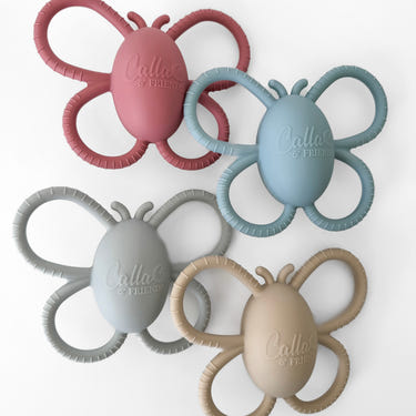Butterfly Rattle Teether from Garden Party Collection, perfect for soothing and entertaining babies.