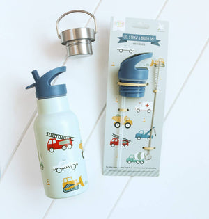 Replacement Lid, Straw & Brush Set for Stainless Steel Bottle: Vehicles