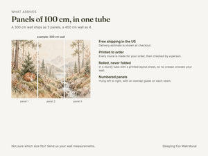Watercolor Sleeping Fox Wall Mural, image 7