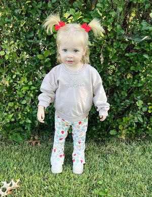 Merry & Bright Christmas Lights Bell Bottom Outfit for babies, festive and stylish holiday clothing.