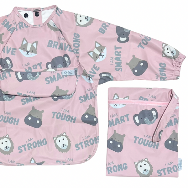 The Grayson Long Sleeve Bib - Affirmation Animals