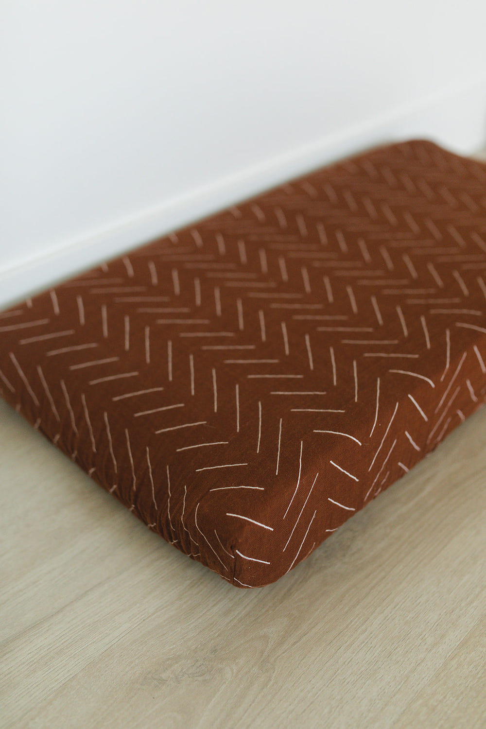 Rust Mudcloth Muslin Changing Pad Cover - MOOGCO Baby