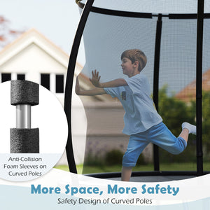 8FT Outdoor Heavy-Duty Recreational Trampoline - Safety Net