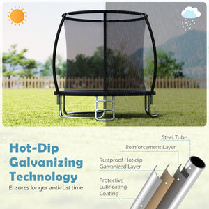 8FT Outdoor Heavy-Duty Recreational Trampoline - Safety Net