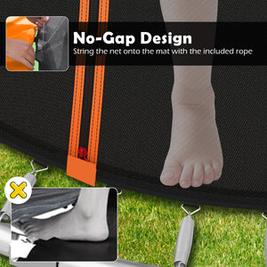 8FT Outdoor Heavy-Duty Recreational Trampoline - Safety Net