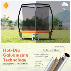 8FT Outdoor Heavy-Duty Recreational Trampoline - Safety Net