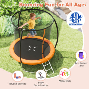 8FT Outdoor Heavy-Duty Recreational Trampoline - Safety Net