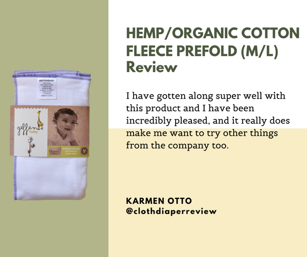 Cloth Diaper Prefolds | Fleece Hemp / Organic Cotton
