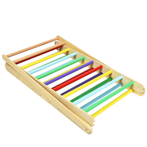 Foldable Wooden Climbing Triangle Indoor Home Climber Ladder for Toddlers & Kids