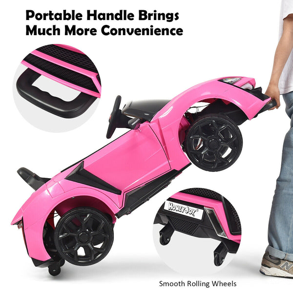 12V 2.4G RC electric vehicle for kids with lights, perfect for outdoor play and fun adventures. Angle 7 view.