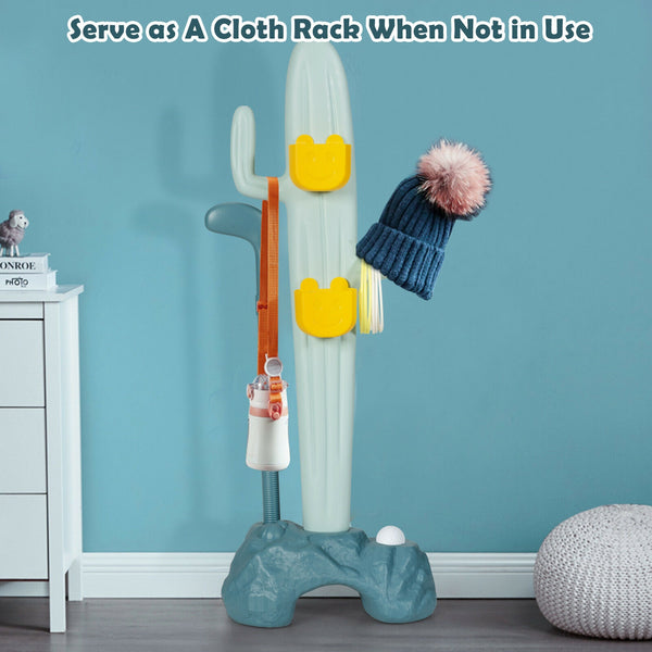 3-in-1 Cactus Toy Stand Sports Activity Center with Golf and Ring