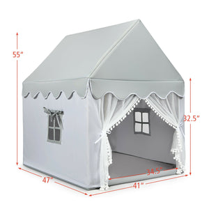 Kids Large Play Castle Fairy Tent with Mat - Indoor & Outdoor