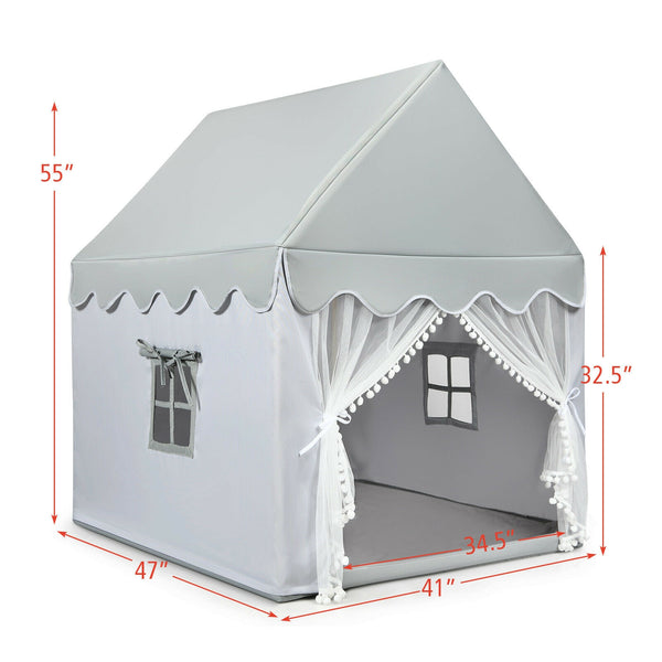 Kids Large Play Castle Fairy Tent with Mat - Indoor & Outdoor