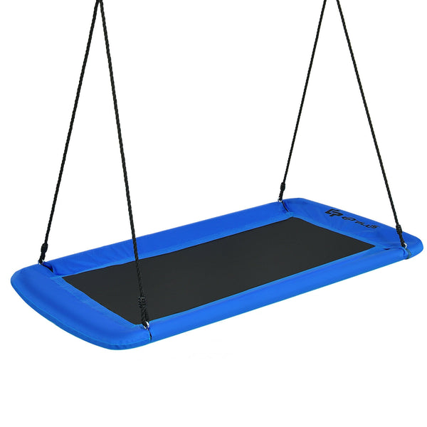 60 Inches Platform Tree Swing Outdoor with  2 Hanging Straps for Infants