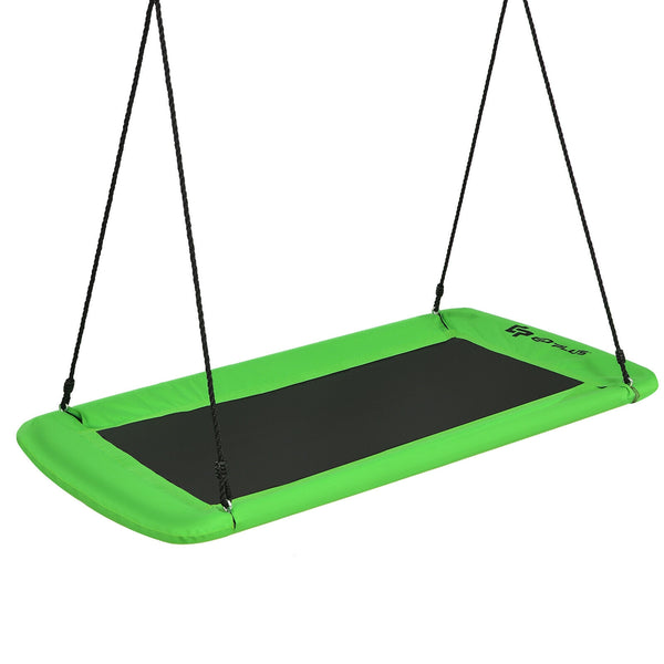 60 Inches Platform Tree Swing Outdoor with  2 Hanging Straps for Infants