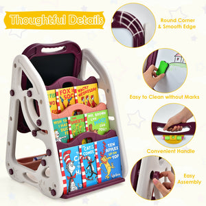 3-in-1 Kids Art Easel Double-Sided Tabletop Easel with Art Accessories