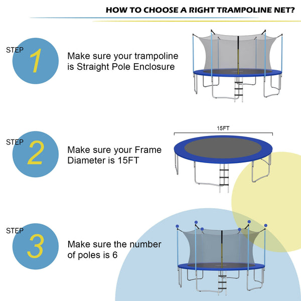 10Ft weather-resistant trampoline safety enclosure net for enhanced baby playtime safety in toys and hobbies.