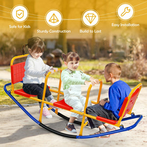 Outdoor Kids Seesaw Swivel Teeter for 3 to 8 Years Old