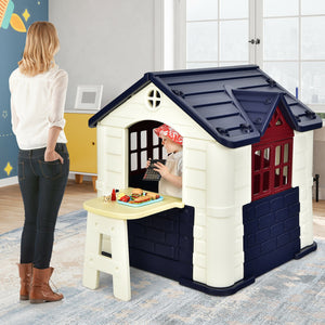Kid's Playhouse Pretend Toy House For Boys and Girls 7 Pieces Toy Set