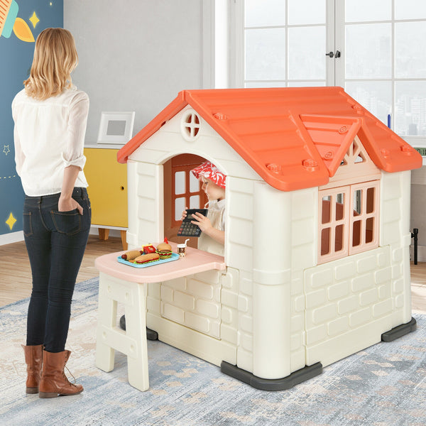 Kid's Playhouse Pretend Toy House For Boys and Girls 7 Pieces Toy Set