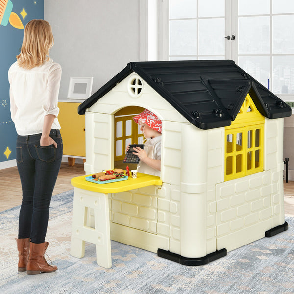 Kid's Playhouse Pretend Toy House For Boys and Girls 7 Pieces Toy Set
