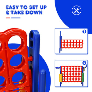 2.5Ft 4-to-Score Giant Game Set - Weather-Resistant for Kids - Outdoor Play