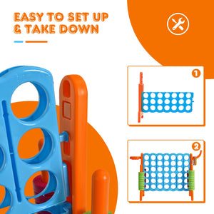 2.5Ft 4-to-Score Giant Game Set - Weather-Resistant for Kids - Outdoor Play