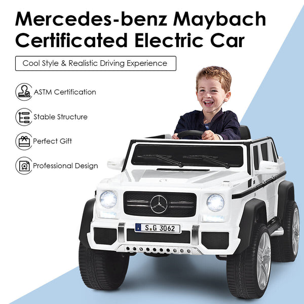 12V Mercedes-Benz kids ride-on car in angle 24, perfect for outdoor fun and imaginative play.