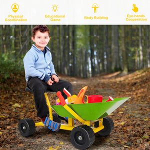 8 Inch Heavy Duty Kids Ride-on Sand Dumper with 4 Wheels