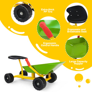 8 Inch Heavy Duty Kids Ride-on Sand Dumper with 4 Wheels