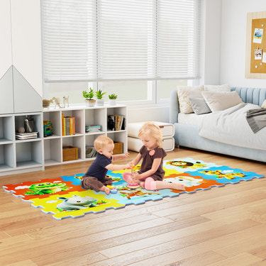 8-Piece Educational Animal Interlocking Baby Play Mat for safe and fun playtime.